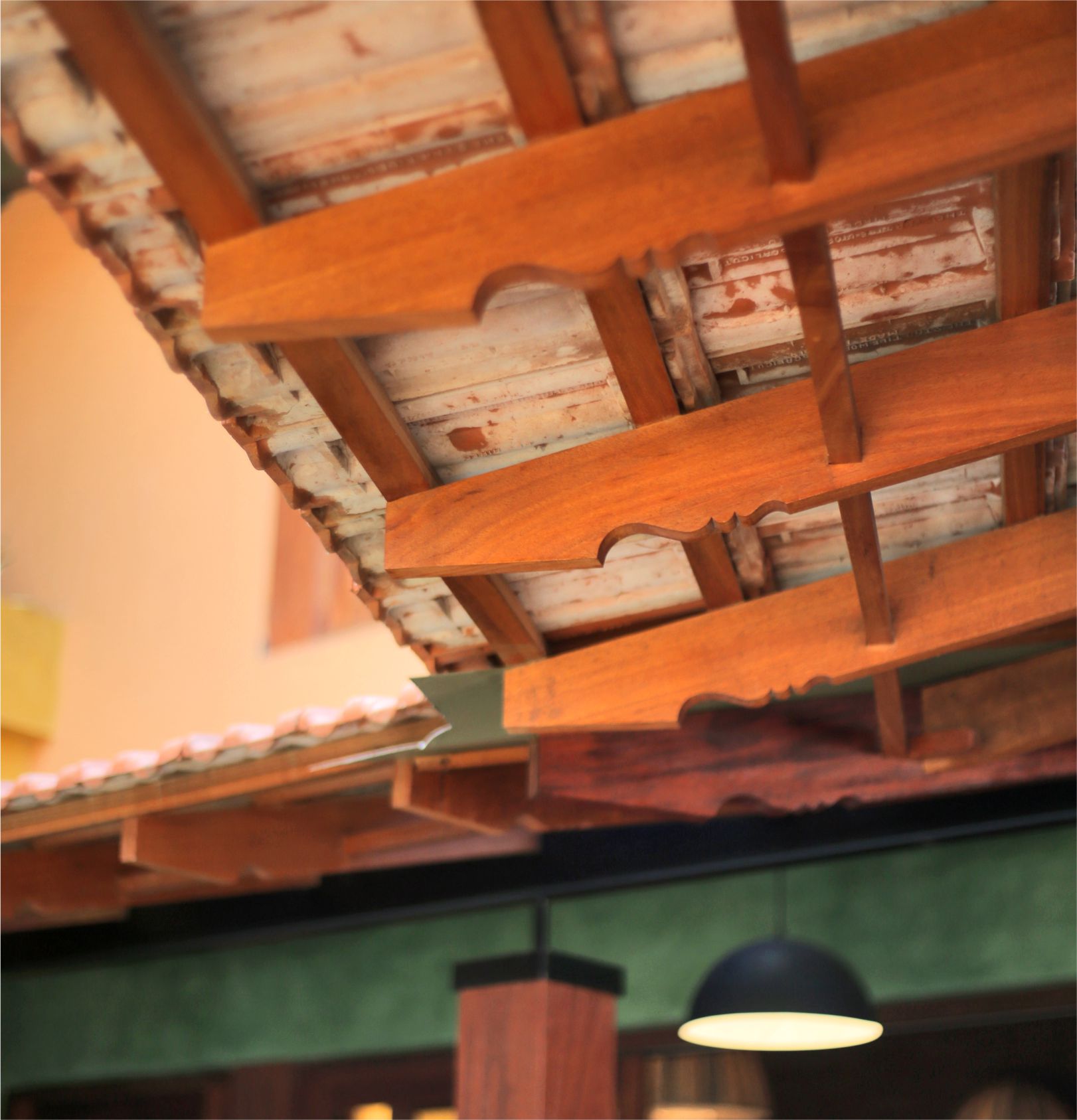 Timber rafters for Clay tile roof